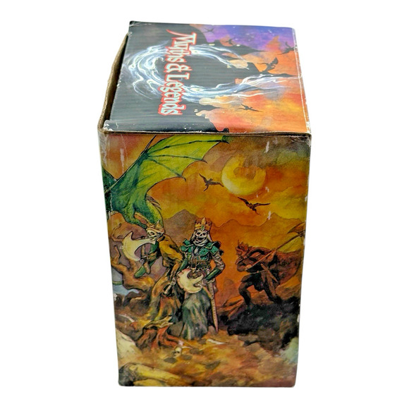 Vintage 1997 Myths & Legends #4I078 Red Dragon Gripping Wing Figurine w/ Box - Picture 10 of 13